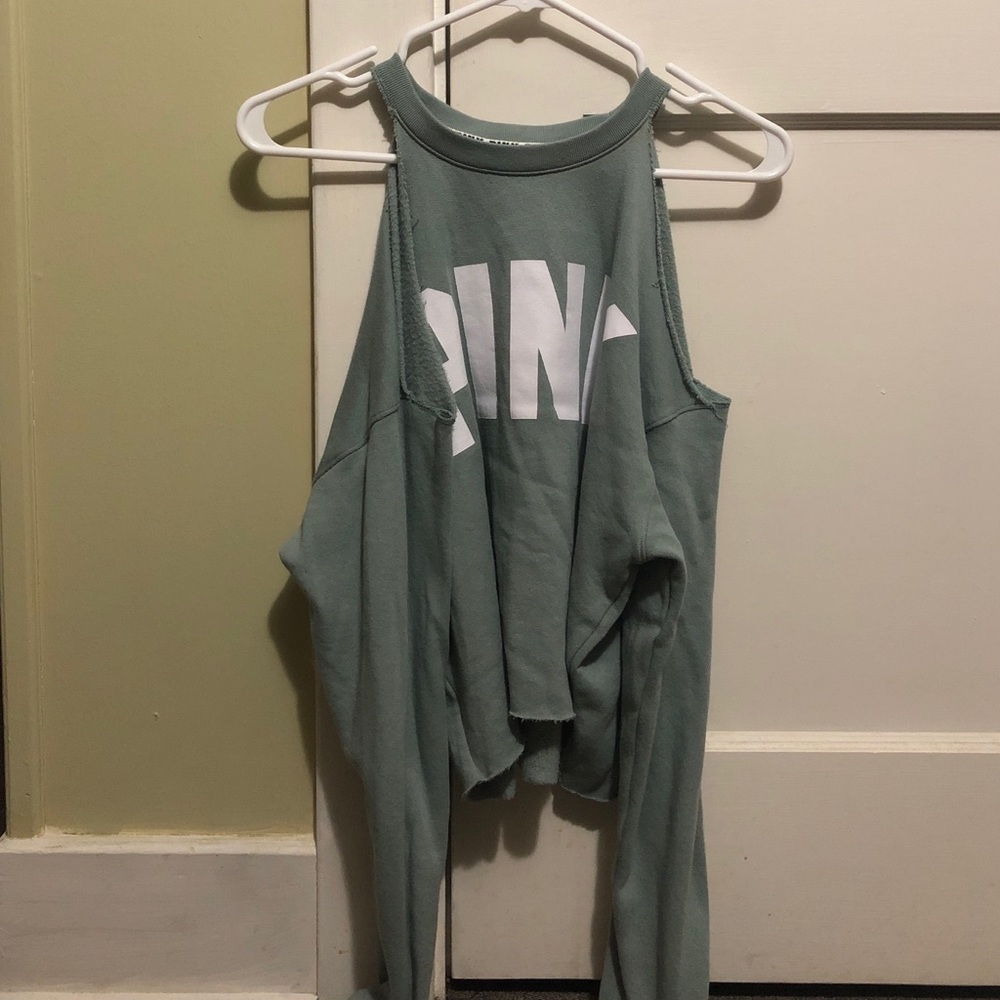 Pink crop top sweater